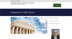 Desktop Screenshot of independencetraffictickets.com